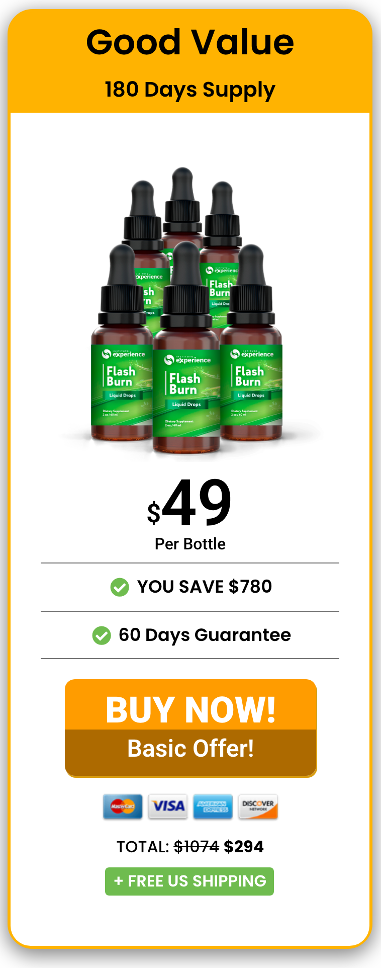 Flash Burn 180 day supply